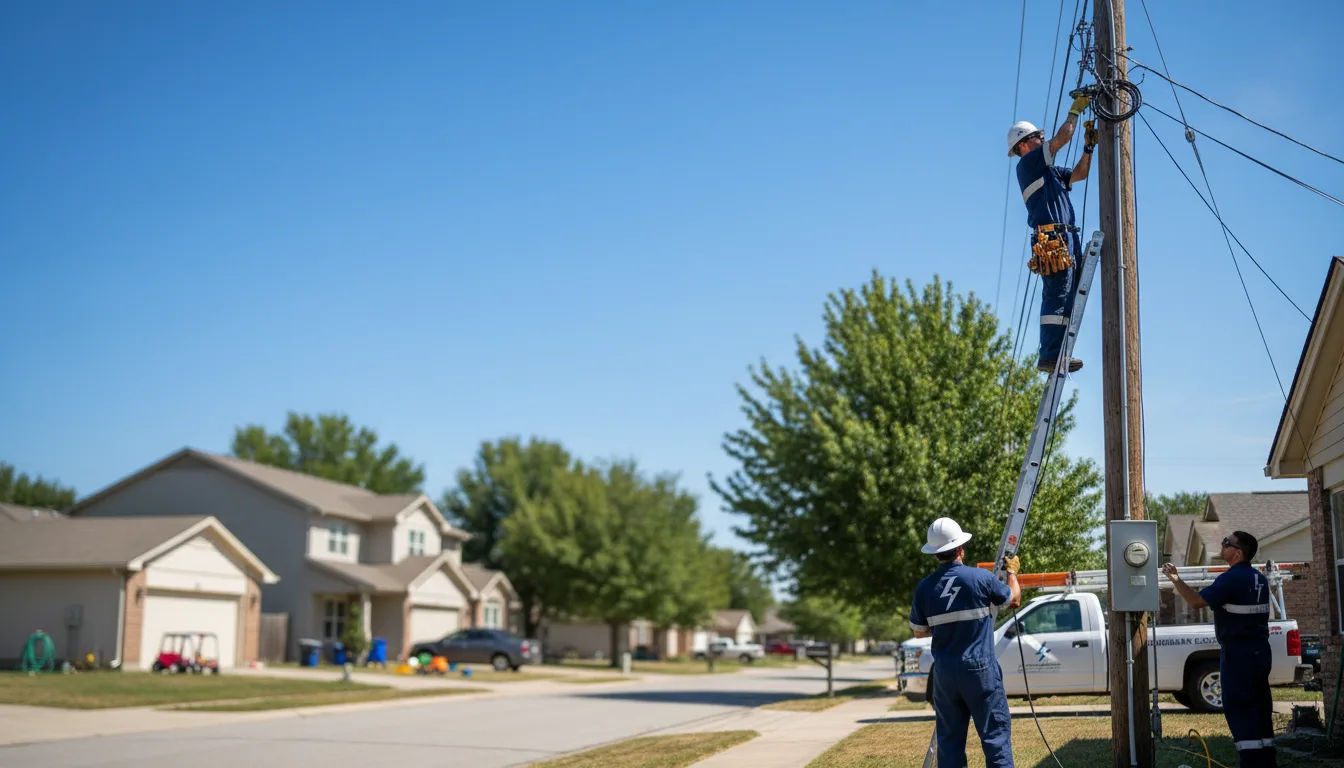 Residential electrician providing installation services in Alma Center, WI